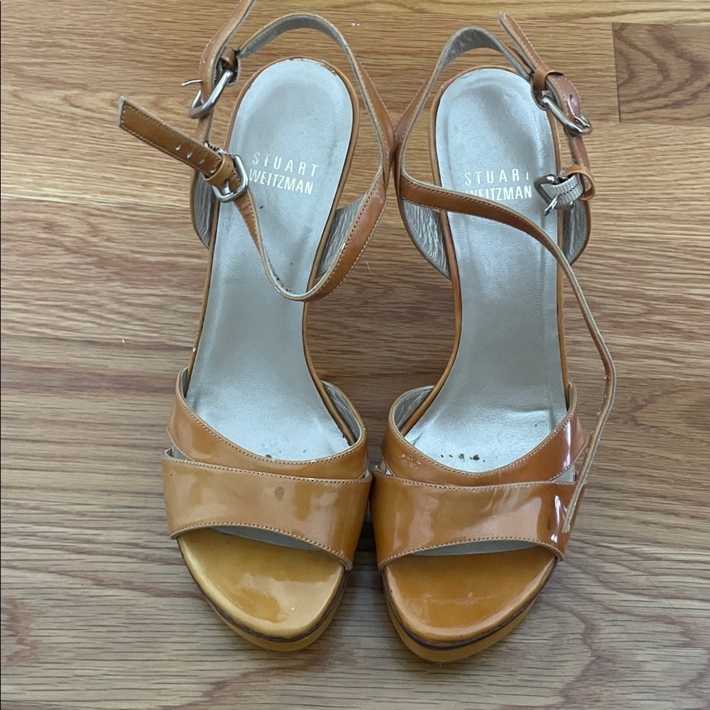 Stuart Weitzman Tan Platform Heels